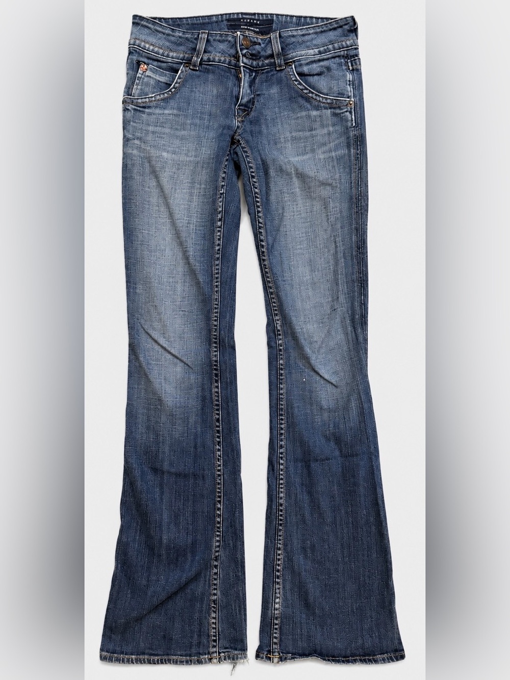 Hudson Low-Rise Bootcut Flap-Pocket Jeans — Size 25